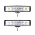 Miniatyrbilde 1 av 2: 6 motorsykkel LED-hovedlys LED-arbeidslys traktor 2 rader 9-36v 120w 12000lm 6000k Combinat