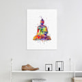 Miniatyrbillede 4 af 5: Wekity Buddha, Lotus og Mudra Vægkunst Lærredstrykplakat, Enkelt Mode Vandfarve Kunsttegning Dekoration til Hjem Stue Soveværelse Kontor (Sæt med 3