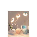 Miniatyrbillede 2 af 5: Tembr skrivebordslampe bordlampe opladningsstik dobbeltformål Lær