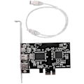 Pikkukuva 1 / 2: (HH)Pcie Firewire -kortti, yhteensopiva Windows 10:n kanssa, IEEE 1394 Pci -ohjain 4 porttia (3 X 6-nastaa ja 1 X 4-nastaa), Firewire TY