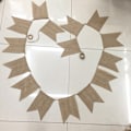 Miniatyrbild 5 av 5: 15 st Jutesäckvepa, 5 x 7 tum Jutesäckflaggor, DIY Anpassningsbar Personlig Vepa, Vepa för Babyshower, Fest, Bröllop