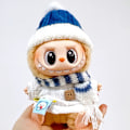 Pikkukuva 3 / 3: [HH] 17cm V1 V2 Labubu Emaljointi Macaron Sokkolaatikko Nukke Ripustusvaatteet Labubu Vaihto Blue