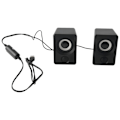 Miniatyrbillede 1 af 5: Surround-computerhøjttalere med stereo-usb-kablet, drevet multimediehøjttaler til pc/bærbare computere/smart-ph