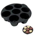 3-pack Silikon Kakform Elektrisk Air Fryer Bakningstillbehör Muffins Kakform med 7 Hål