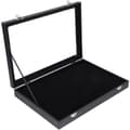 Broschförvaringsskåp med glaslock Displaybox Smyckeskrin Organizer Stapelbar Smyckesbricka för Brosch Br