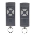 2-pack Garagedörrfjärrkontroll för HSE2-40, HS4-40, HSM4-40, Grå Knappar 40.685MHz Handhållen Sändare