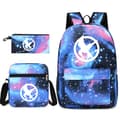 The Hunger Games Stjernehimmel Ungdomsstuderrygsæk til mænd og kvinder Rejserygsæk Tre-delt sæt Stjerneklar Blå Starry Blue Backpack