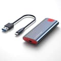 Miniatyrbillede 1 af 5: M2 NVMe SATA SSD-kabinet 10 Gbps SSD-boks M.2 NVME NGFF SSD til USB 3.1-kabinet Type-A til Type-C-kabel til pc-bærbar computer