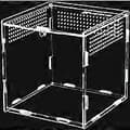 Spindelterrarium, reptiluppfödningslåda med magnetisk stängning, akrylfoderlåda för 360 graders transparent observation, bärbart terrarium för