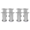 vidaXL Soffben 8 runda krom 120 mm