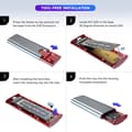 Miniatyrbillede 5 af 5: M2 NVMe SATA SSD-kabinet 10 Gbps SSD-boks M.2 NVME NGFF SSD til USB 3.1-kabinet Type-A til Type-C-kabel til pc-bærbar computer
