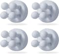 4-pack självhäftande tandborsthållare i silikon, vattentäta, multifunktionella