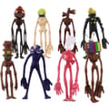 8 st Siren Head-figur, söt samlarobjekt, plast, Siren Head-actionfigur för barn