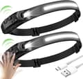 stk oppladbare LED-hodelykter, USB-lampe, hodelykt Gobeam 230 hodelykt håndfri lampe camping fiske sykling, løping