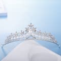 BRUDE Tiaraer og kroner for kvinner Perle Rhinestone Dronningkrone P
