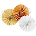 Miniatyrbillede 1 af 2: Veckat Pynt 3-set, vit/aprikos/guld Multicolor