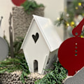Miniatyrbillede 1 af 6: Pepparkakshus - återanvändbart Älska plåt White