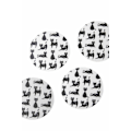 Pikkukuva 1 / 2: Glasunderlägg Kattfamilj 4-pack Black