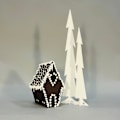 Miniatyrbillede 1 af 6: Pepparkakshus - återanvändbart Älska plåt Brown