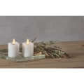 Miniatyrbillede 5 af 5: Blockljus 2 -pack Flamme LED m timer, vita White