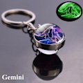 Miniatyrbilde 2 av 2: Nøkkelring stjernetegn - Gemini / Tvillingene Purple