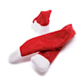 Miniatyrbilde 2 av 2: Juldekoration vinflaska - Tomteluva + halsduk Red