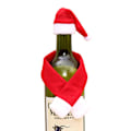 Miniatyrbilde 1 av 2: Juldekoration vinflaska - Tomteluva + halsduk Red