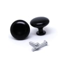 Miniatyrbilde 3 av 3: Knoppar 4-pack - Stilrena knoppar i metall - Svart Black