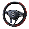 Miniatyrbilde 1 av 3: Rejäl Rattmuff / Rattskydd Racing Sport Läder - Flera färger Dark red