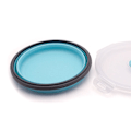 Miniatyrbilde 4 av 4: Ihopfällbar matlåda / förvaringslåda silikon 800 ml Rund Ljusblå Light blue