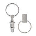 Miniatyrbillede 2 af 2: Quick Release fleksibel nøglering i metal 4-pak Silver