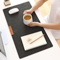 Miniatyrbillede 2 af 2: Skrivbordsunderlägg / Musmatta i filt 70 x 33 cm - Olika färger Black