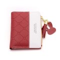 Miniatyrbillede 1 af 2: Elegant lille damepung Small Bifold Kawaii - Vælg farve Red