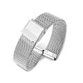Miniatyrbillede 2 af 4: Klockarmband mesh - Svart eller Silver 18 mm Silver