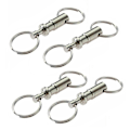 Miniatyrbillede 1 af 2: Quick Release fleksibel nøglering i metal 4-pak Silver