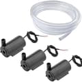 3st DC 3V 5V Mini Dränkbar Pump, Mikro DC Motorpump, DC Mini Borstlös Vattenpump + 3M Transparent Slang
