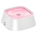 Spillsäker Vattenskål för Husdjur, Droppfri Långsam Vattenmatare, Halkfri Vattendispenser för Husdjur, Långsam Drickskål - Rosa