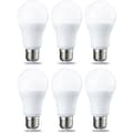 6-pack LED-lampor, E27 Edison-skruvsockel, 12W (motsvarar 120W), kallvit, ej dimbar