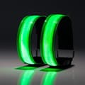 Uppladdningsbara reflekterande LED-armband/reflekterande armband 2-pack Green