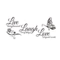 Live Love Laugh -seinätarra, 3 kpl