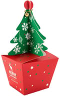 20 st 3D Julgran Godis Present, Jul Papperslåda Presentförpackning