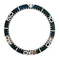 Miniatyrbilde 1 av 10: Keramisk Urkransring 38mm - Reservedel for Urmakere - Grønn Base med Hvite Tall