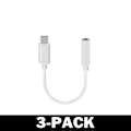 Pikkukuva 1 / 6: Digitaalinen USB-C 3,5 mm - AUX Toimii KAIKKIIN uusiin puhelimiin 3-Pack