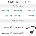 Miniatyrbillede 3 af 4: HDMI splitter adapter black