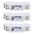 3X SUL180A 15 minuters mekanisk timer 24 timmar programmerbar DIN-skena timer tidsbrytare relä analysinstrument Grayish white