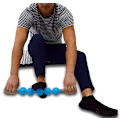 Pikkukuva 5 / 9: Massageroller med 5 spikbollar - triggerpunkthieronta blue