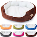 Miniatyrbillede 4 af 10: Hundeseng Vaskbare varme runde hundesenge til hvalpe og killinger Cushion 20*25cm Beige