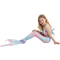 Pikkukuva 3 / 5: Tyttöjen Mermaid Tail -uimapukuasu Prinsessa Bikini set E407 7-8 Years