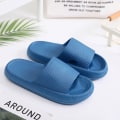 Miniatyrbilde 1 av 7: Lette tøfler Comfort Casual tøfler Strandsandaler med åpen tå plattform Blue 38-39