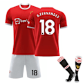 Pikkukuva 1 / 2: 21-22 Manchester Unitedin kotipaita, punainen, nro 18, sopii aikuisille ja lapsille + sukat M